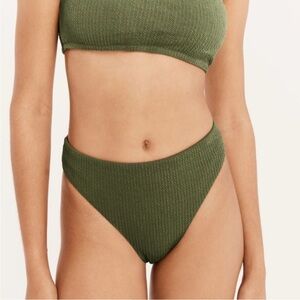 J Crew Swim M Bikini Bottom Green BC050